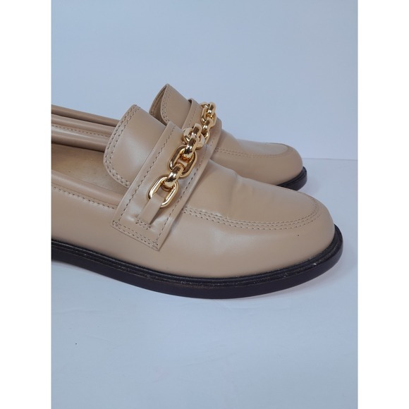 Schutz Dannie Tan Leather Flat Chain Link Loafer Womens Sz 10 B - Picture 12 of 16